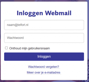 Telfort webmail inloggen